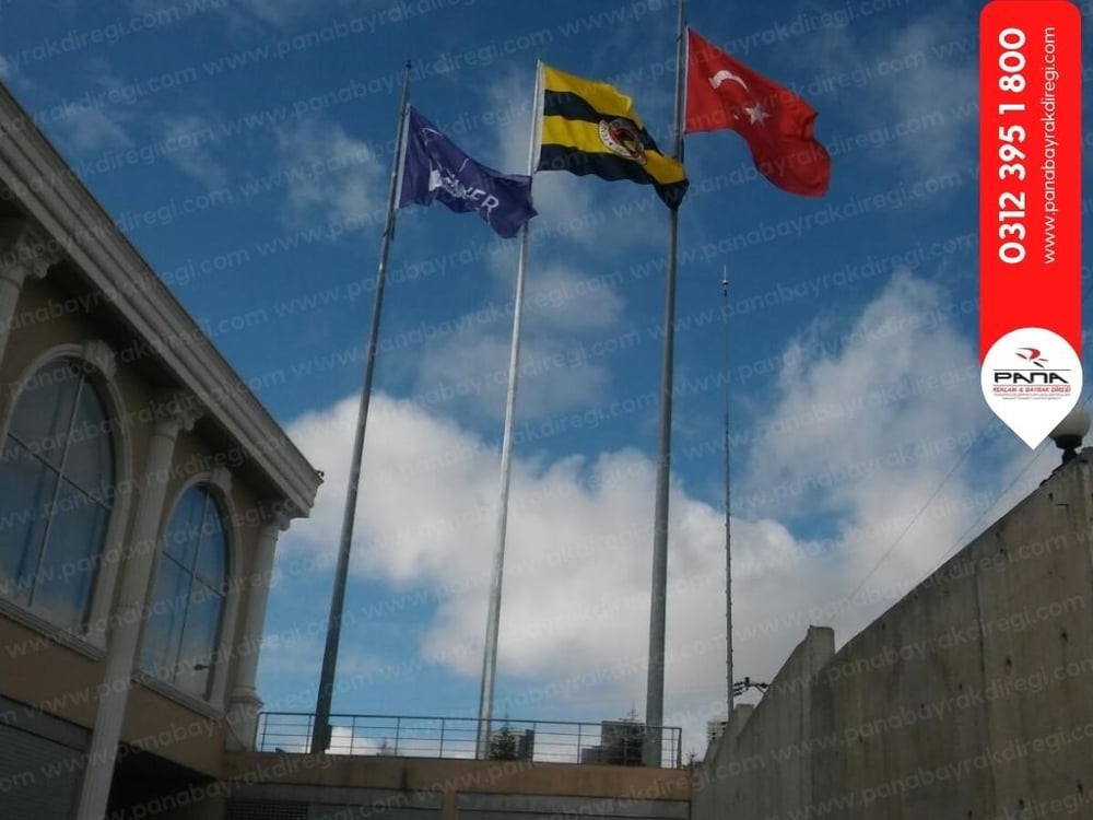 20 Metre Galvaniz Bayrak Direği