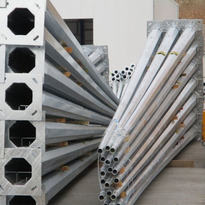 8 Metre Tek Konsol AD1 80 10 Konsol Boyu 1 Metre Yeni Tedaş Galvaniz Poligon Sokak Aydınlatma Direği