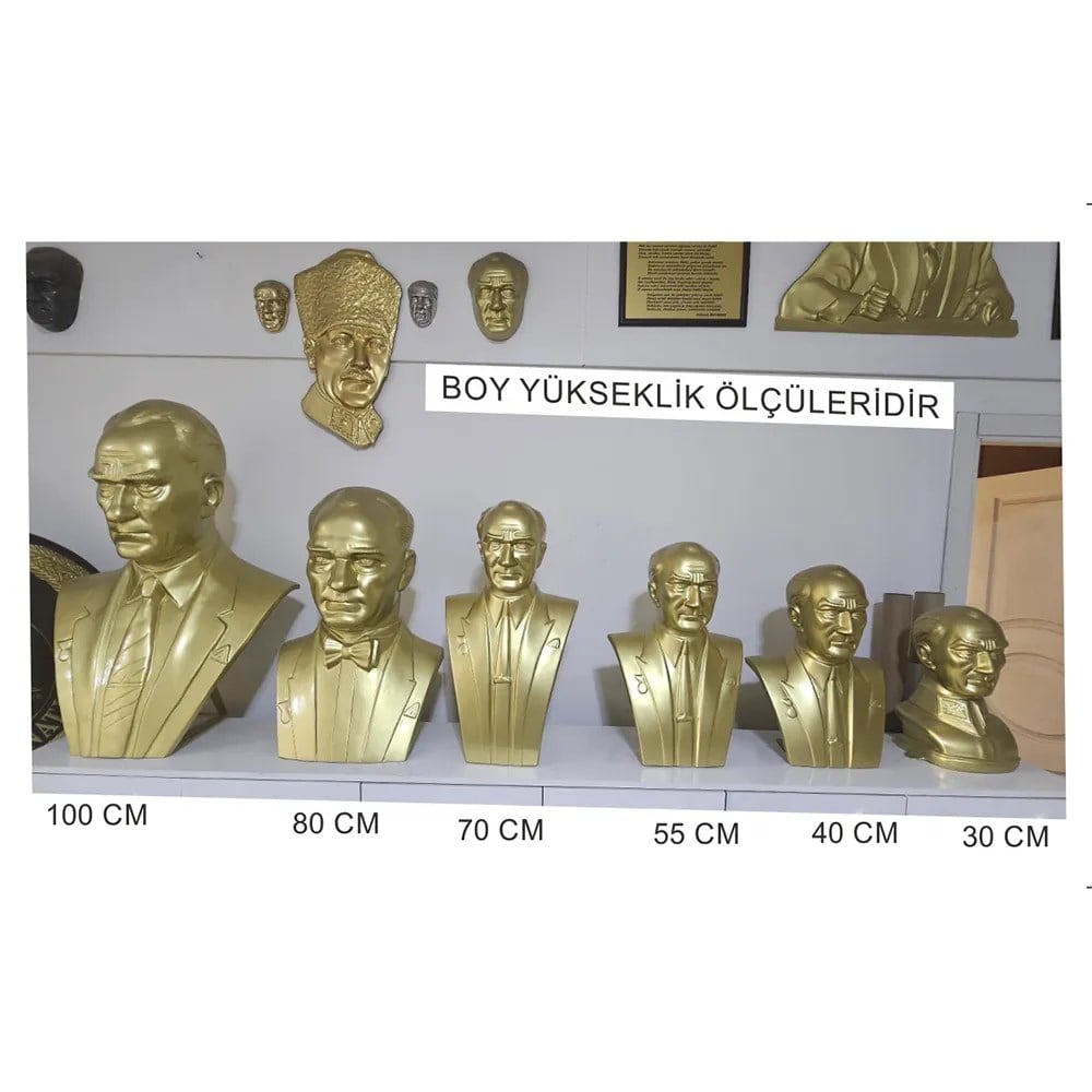 80 cm Alüminyum Atatürk Büstü