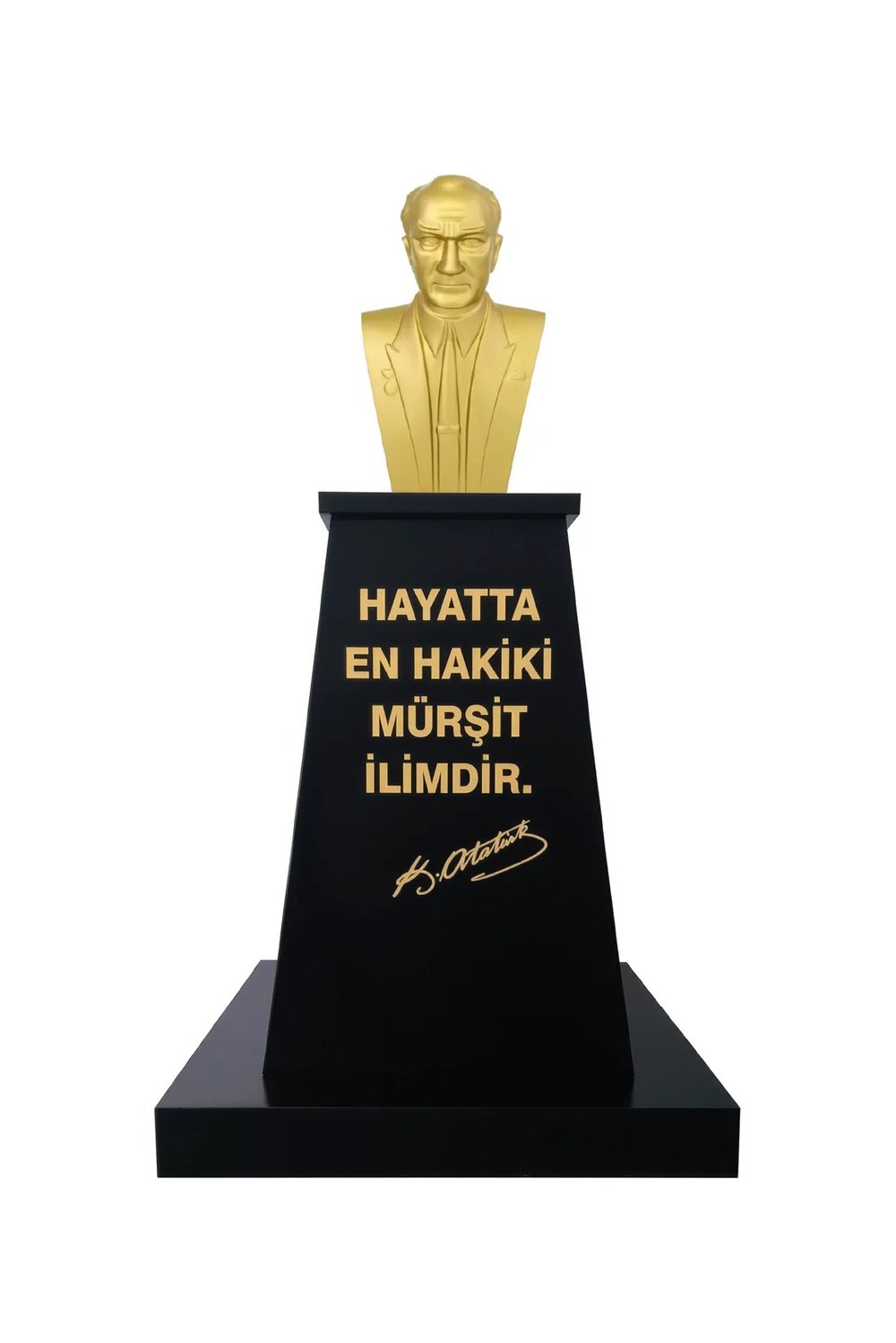 Atatürk Büstü (60cm Fiber)+ Kaide (120cm)+ Alt Tabla Lise Modeli