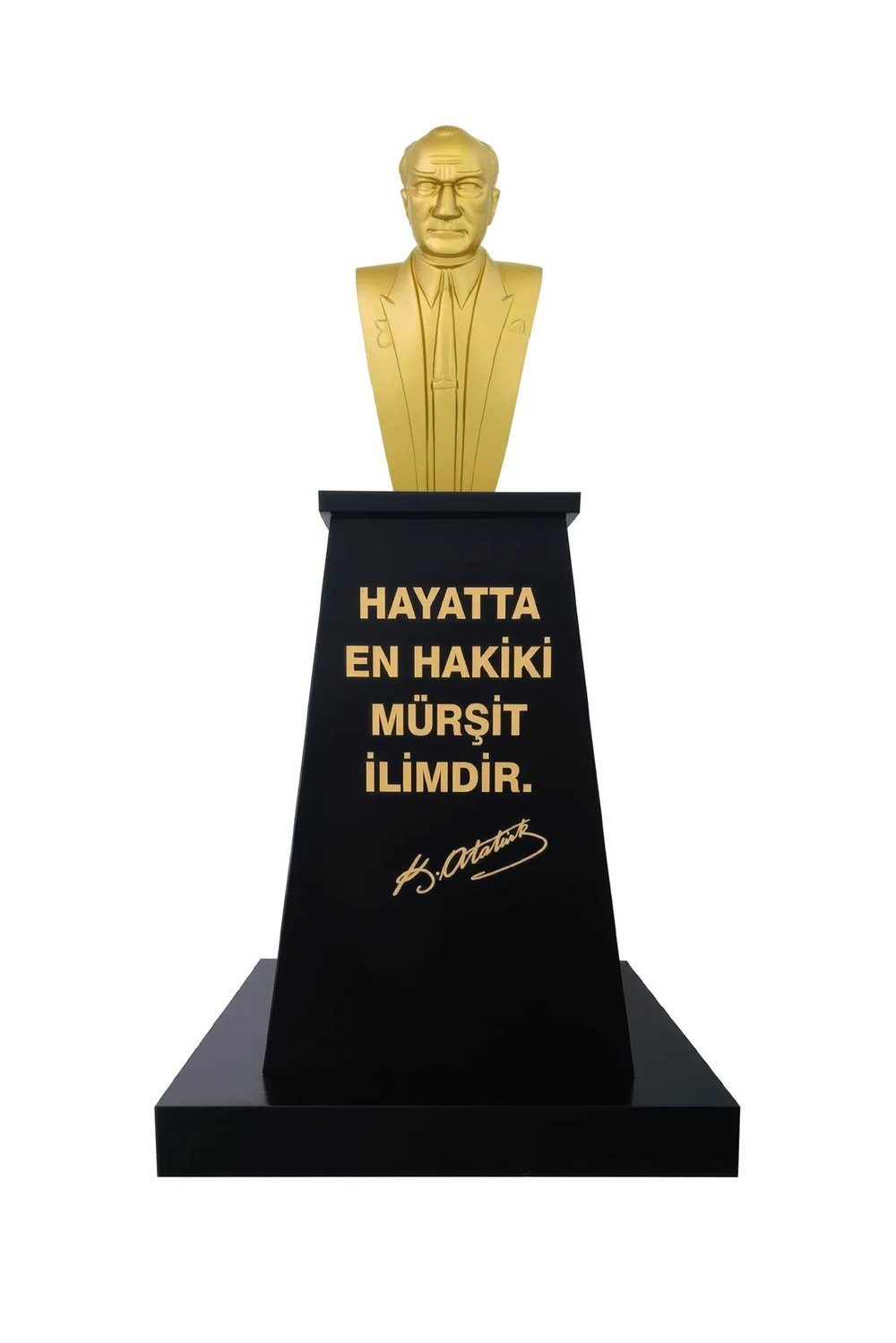 Atatürk Büstü (70cm Fiber)+ Kaide (120cm)+ Alt Tabla Lise Modeli