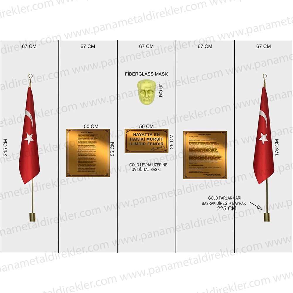 Atatürk Köşesi Seti Poz Model 09