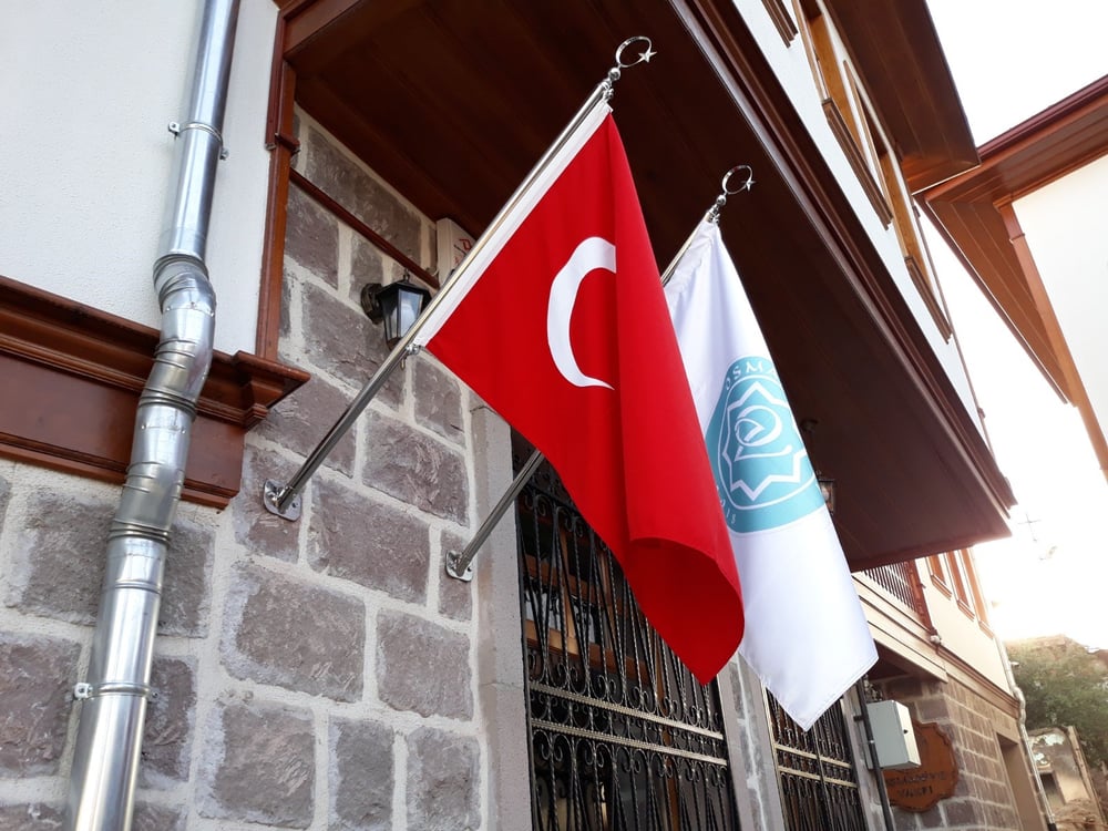 Duvar Tipi Bayrak Direği Ayyldız Dahil (115 cm)