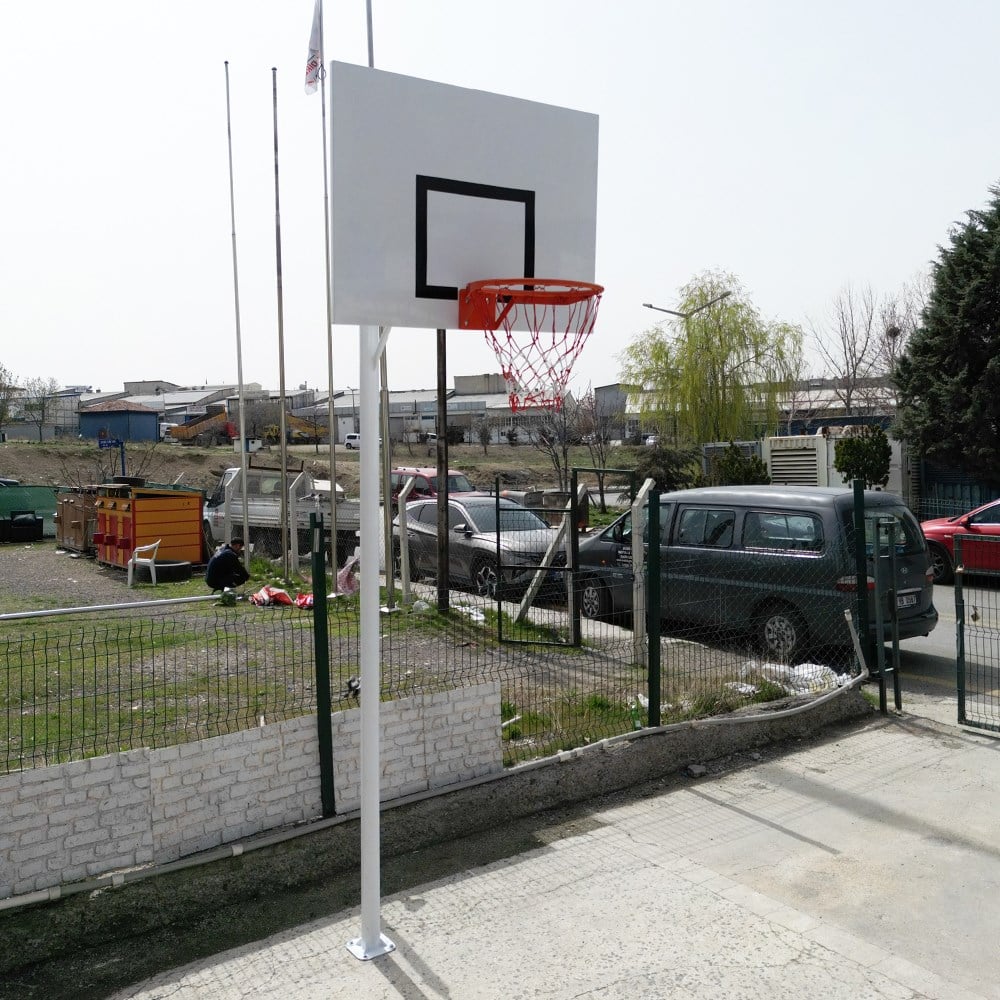EKO Basketbol Potası Bahçe Tipi Tek Direkli Sac Panya