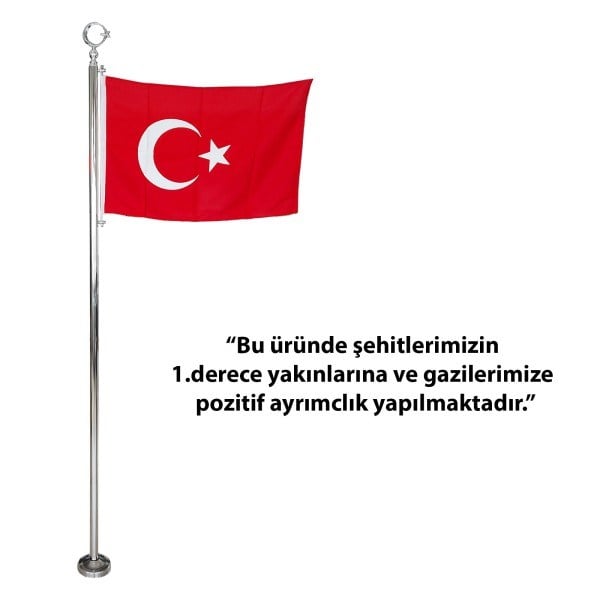 Şehit Bayrak Direği Ayyıldız Dahil (115 cm Boy)