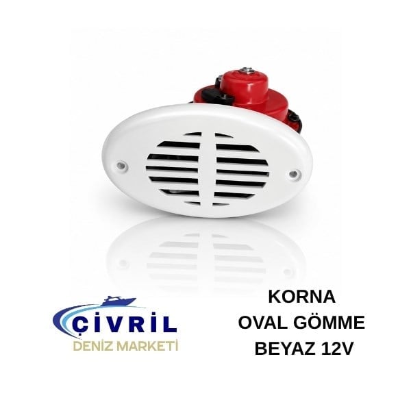 KORNA OVAL GÖMME BEYAZ 12V