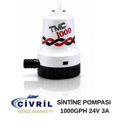TMC SİNTİNE POMPASI 1000GPH 24V 3A