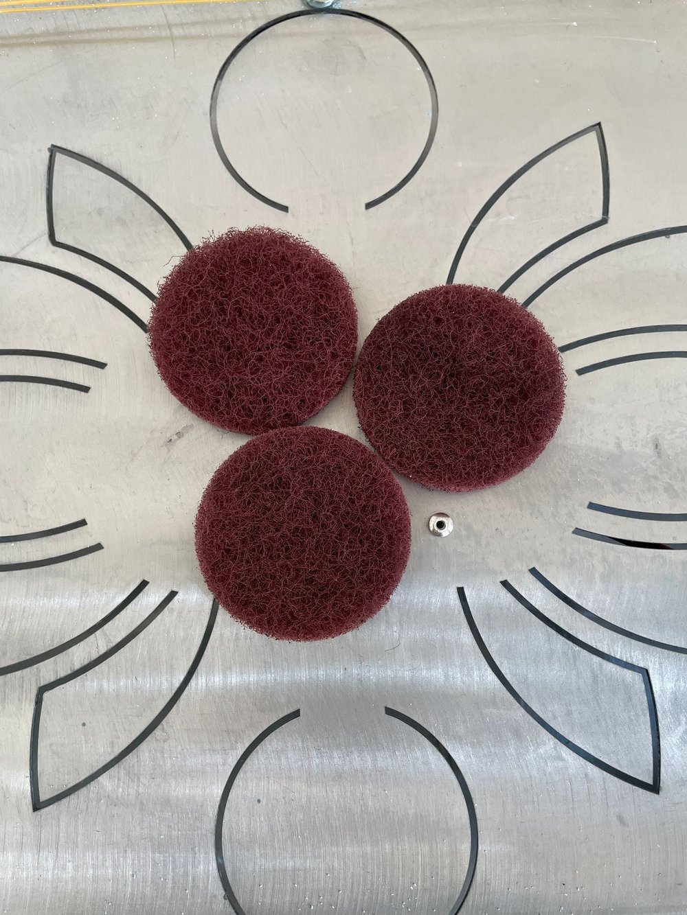 10lu skoch mop 50mm çaplı Parlatma ve Yüzey Temizleme Metal Taş Tozu Terazzo
