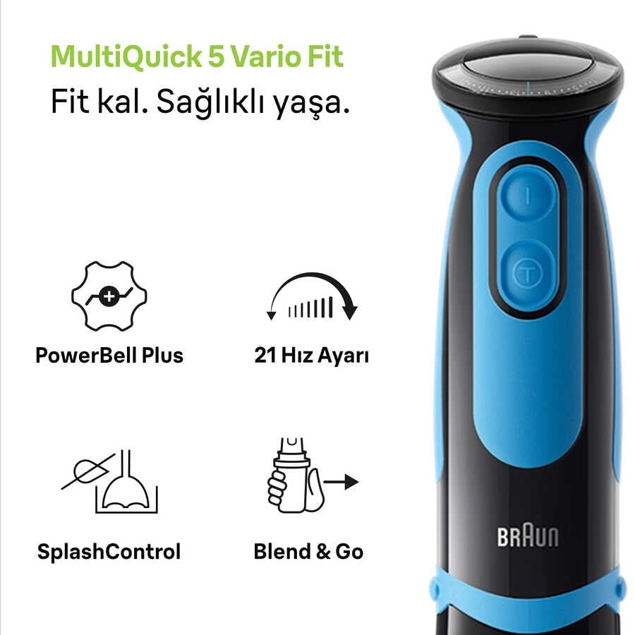 Braun Multiquick 5 MQ5252BK STGO2 El Blender Seti