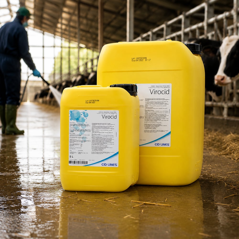 Virocid® Virüs, Bakteri ve Mantarlara Karşı Geniş Spektrumlu Ahır ve Çiftlik Dezenfektanı | 20 L