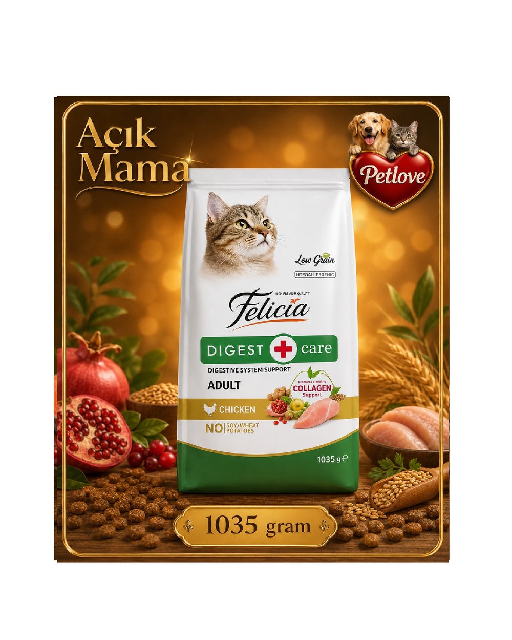 AÇIK Felicia Yavru Kedi Tavuk 1 KG