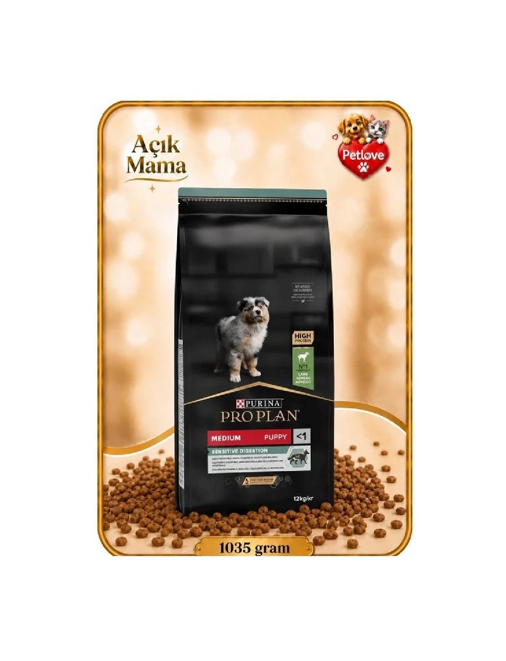 (AÇIK) PROPLAN  MEDIUM KUZU YAVRU  KÖPEK KURU MAMASI  1 KG