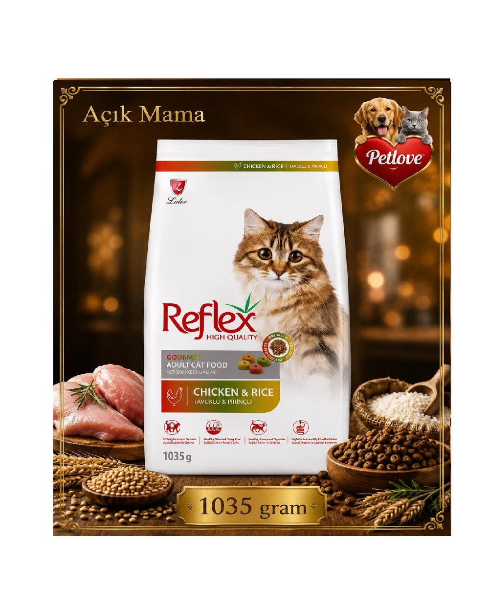 AÇIK Reflex Kedi Renkli Tane 1KG