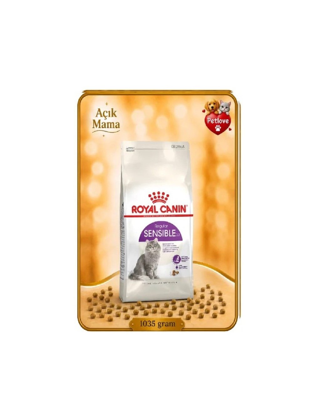 (AÇIK) ROYAL CANIN SENSIBLE TAVUKLU YETİŞKİN KEDİ KURU MAMASI 1 KG 