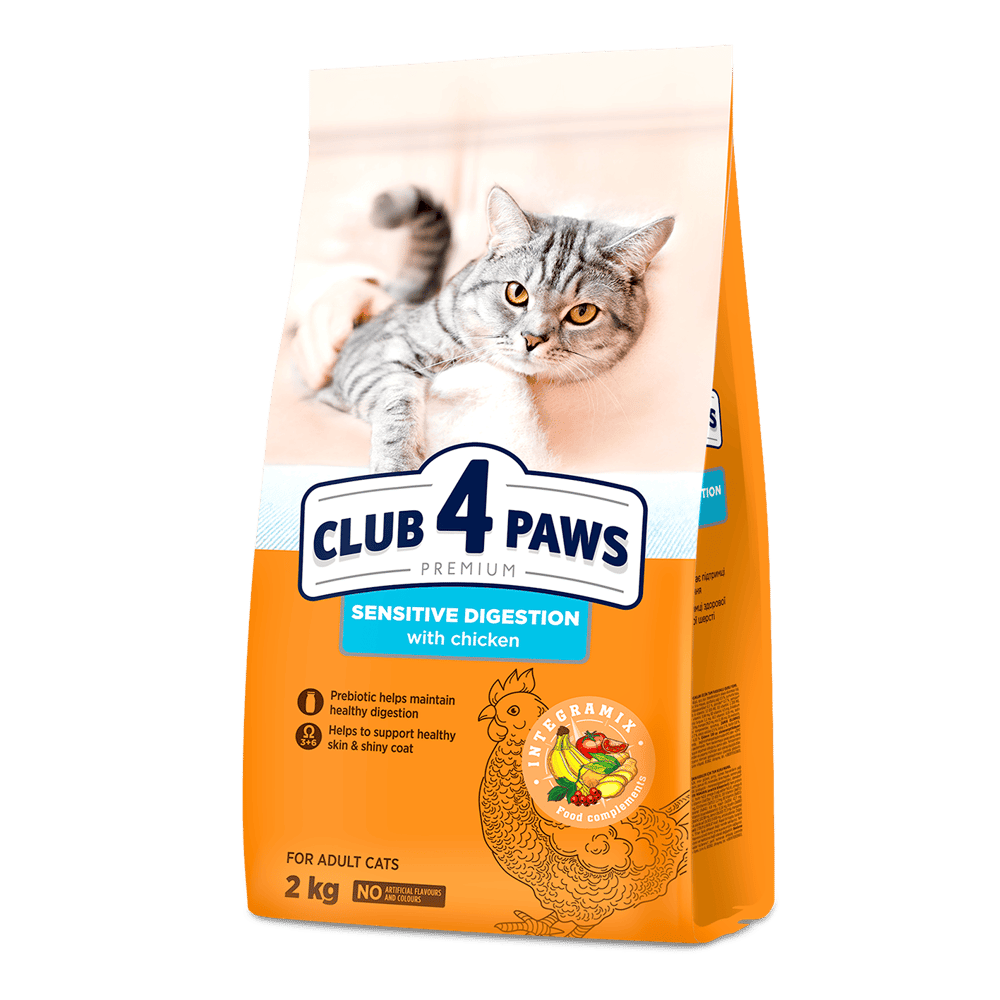 CLUB 4 PAWS  SENSITIVE DIGESTION YETİŞKİN KEDİ KURU MAMASI 2 KG 