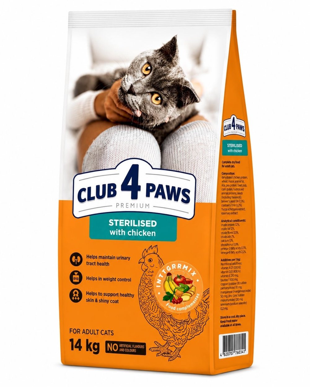 CLUP4PAWS PREMIUM KISIRLASTIRILMIS KEDI MAMASI 14 KG