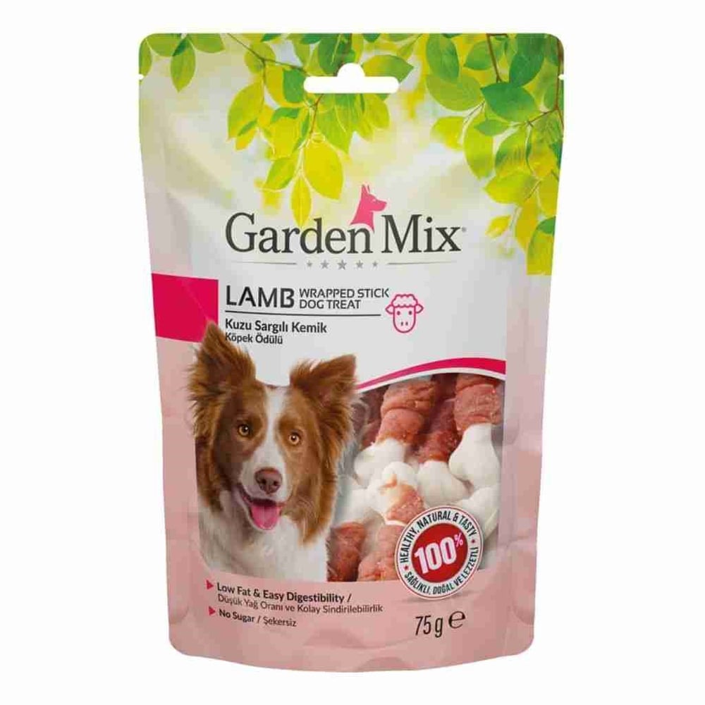 Gardenmix Kuzu Sargılı Kemik Köpek Ödül Maması 75 Gr