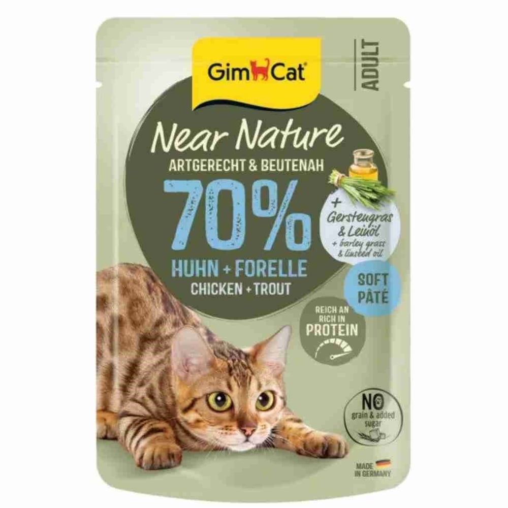 Gimcat Near Nature Tavuklu Balkabaklı Kedi Yaş Maması 85 Gr