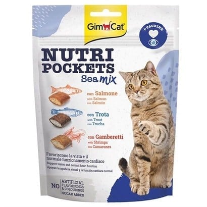GimCat Nutripockets Sea Mix Taurinli Kedi Ödülü 150 Gr