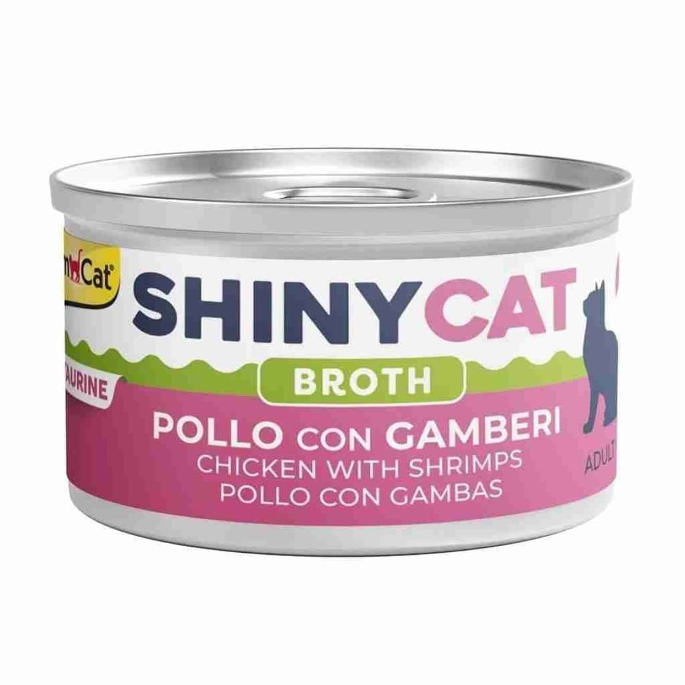 Gimcat Shinycat Broth Tavuklu ve Karidesli Kedi Konservesi 70 gr