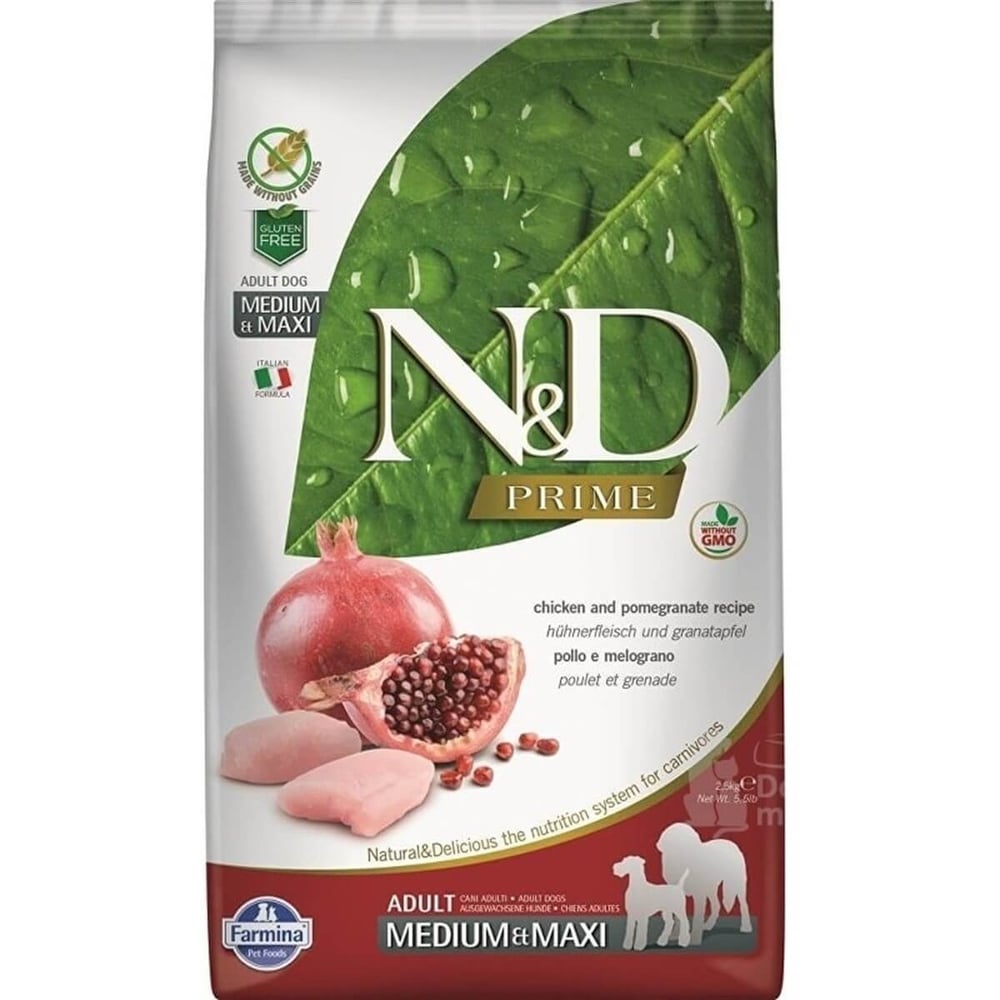 N&D Tahılsız Tavuk Etli Narlı Yetişkin Köpek Maması 12 Kg