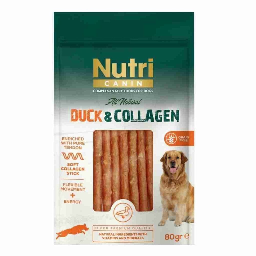 Nutri Canin Ördek Etli ve Kolajenli Tahılsız Köpek Et Ödülü 80 Gr