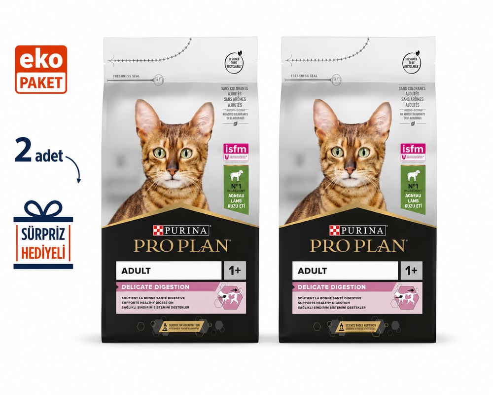 Pro Plan Delicate Kuzu Etli Kedi Maması 3 kg X 2'li Eko Paket