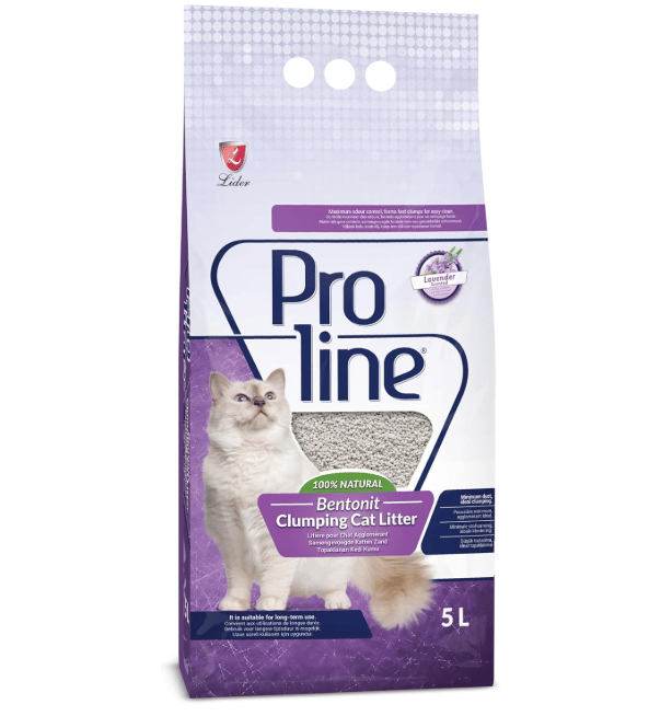Proline Bentonit Doğal Topaklanan Lavanta Kokulu Kedi Kumu 5 Lt