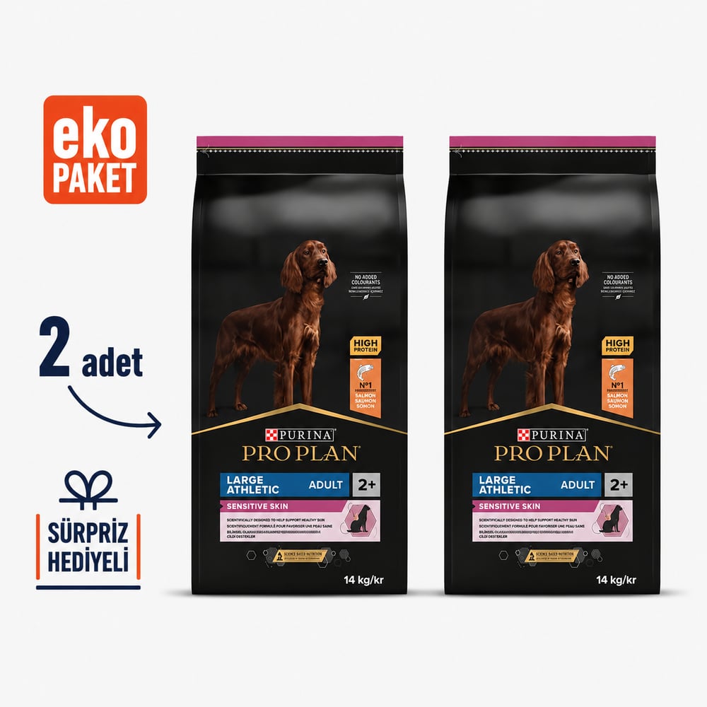 Proplan Hassas Büyük Irk Somonlu Yetişkin Köpek Maması 14 Kg X2' li Eko Paket