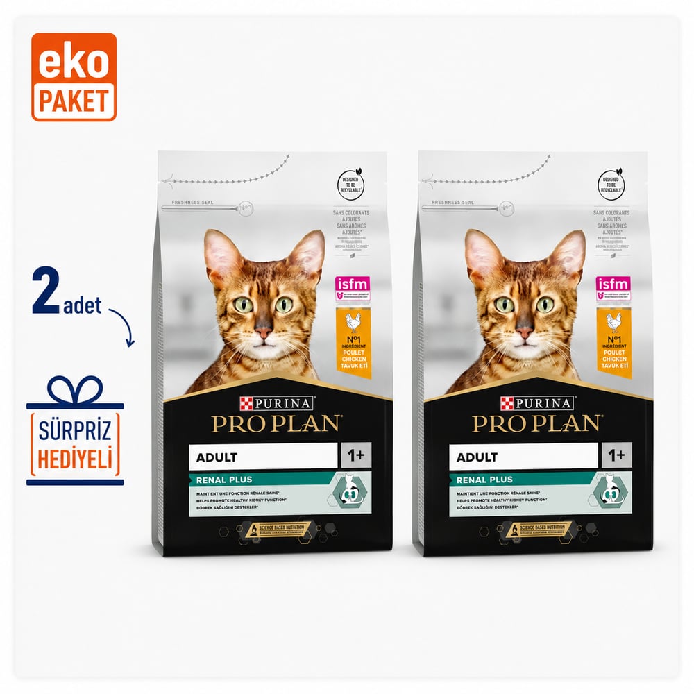 Proplan Orijinal Tavuklu Yetişkin Kuru Kedi Maması 3 Kg X 2'li Eko Paket