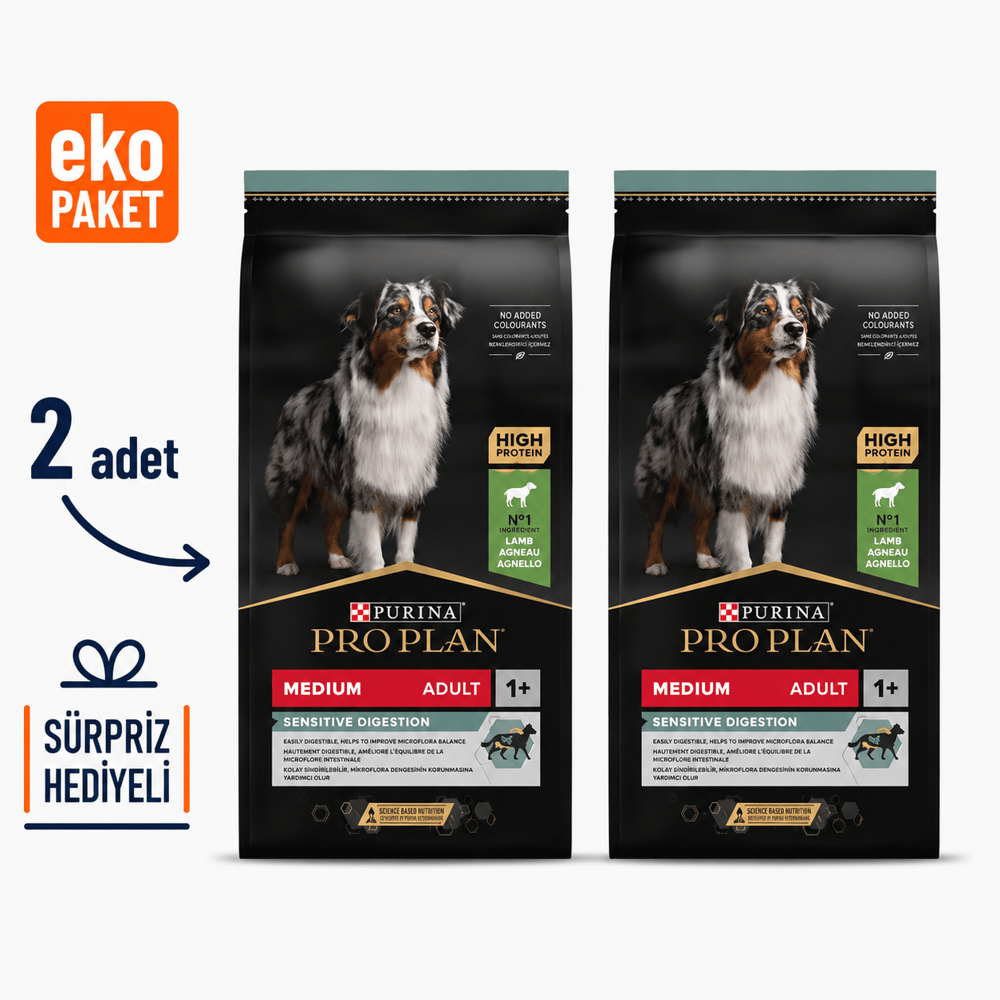Proplan Sensitive Lamb Kuzulu Köpek Maması 10 Kg X 2'li Eko Paket