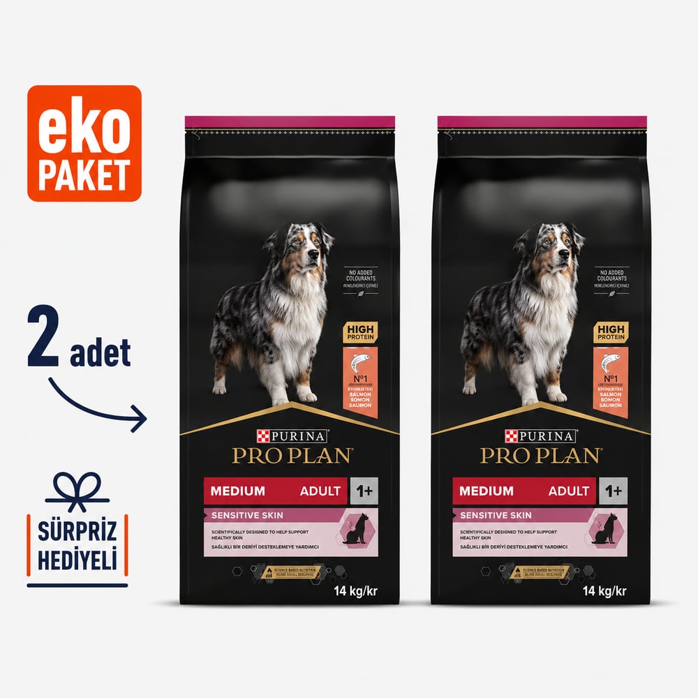 ProPlan Somonlu Hassas Yetişkin Kuru Köpek Maması 14 Kg X 2' li Eko Paket