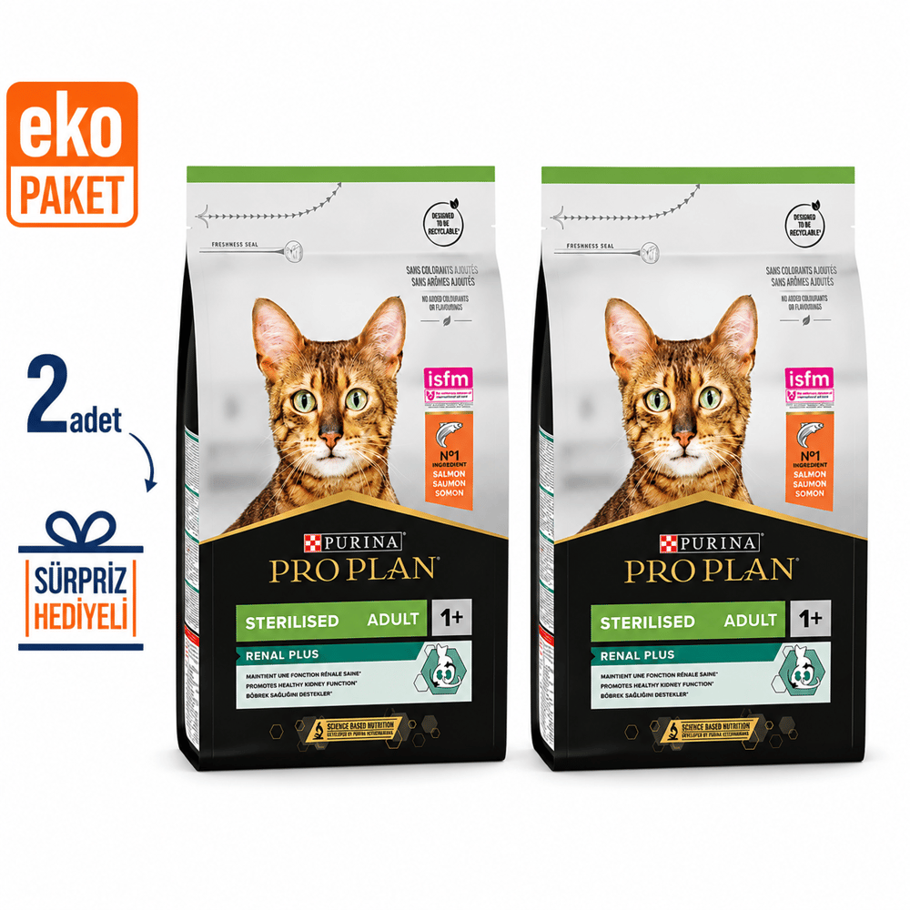Proplan Sterilised Somonlu Yetişkin Kuru Kedi Maması 3 Kg X 2'li Eko Paket