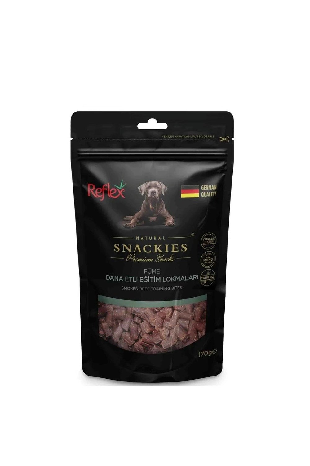 Reflex Snackies Füme Dana Etli Yetişkin Lokmalık Köpek Ödülü 170 Gr