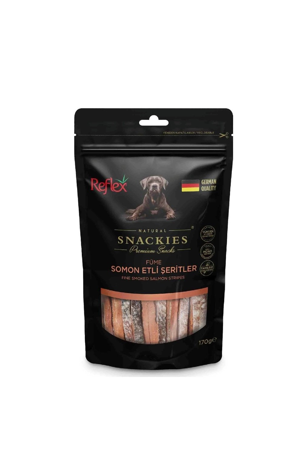Reflex Snackies Füme Somon Etli Şerit Köpek Ödülü 170 Gr