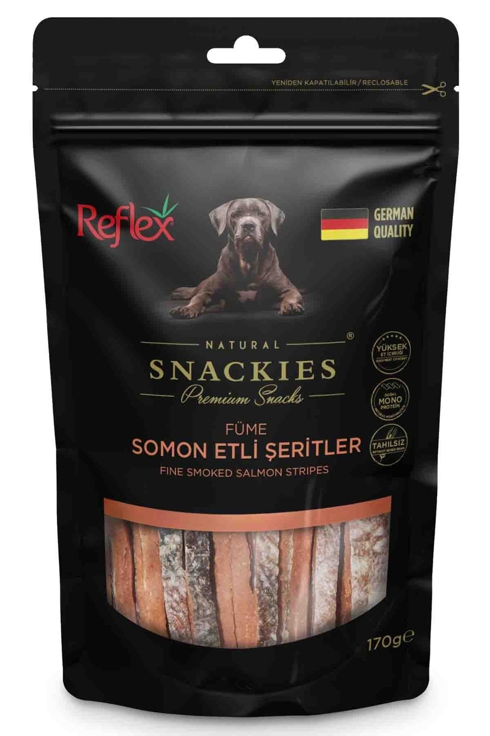 Reflex Snackies Füme Somon Etli Şerit Köpek Ödülü 170 Gr