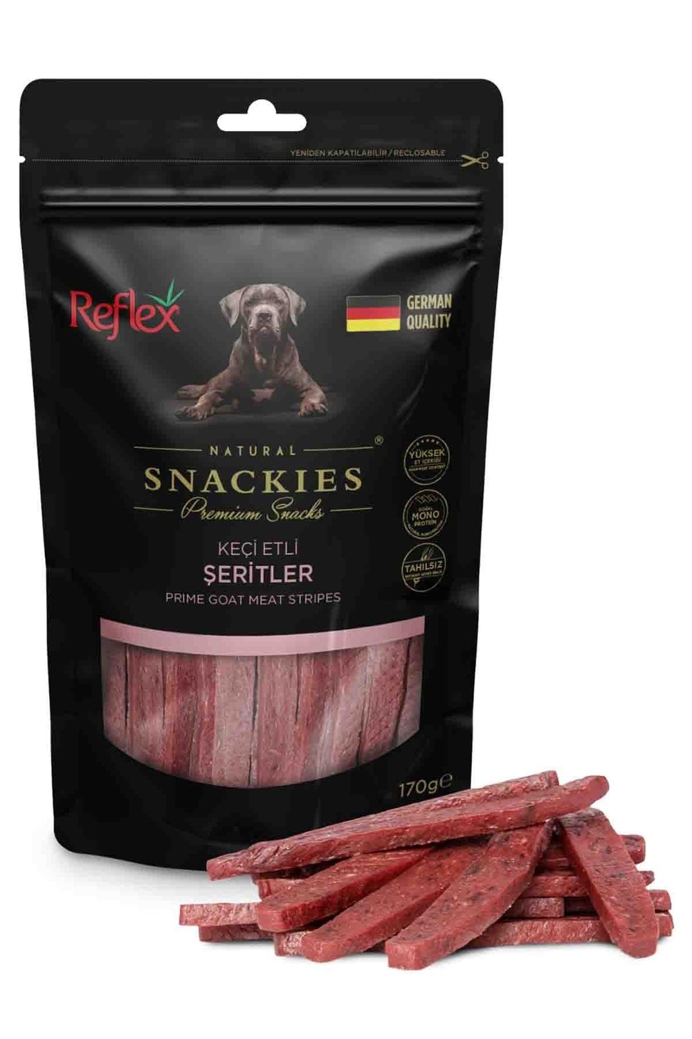 Reflex Snackies Keçi Etli Şerit Köpek Ödülü 170 Gr