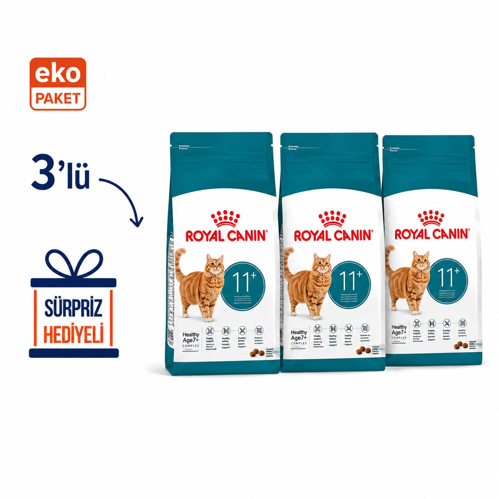 Royal Canin Ageing +11 Yaş Üzeri Yaşlı Kuru Kedi Maması 2 Kg X 3'lü Eko Paket 