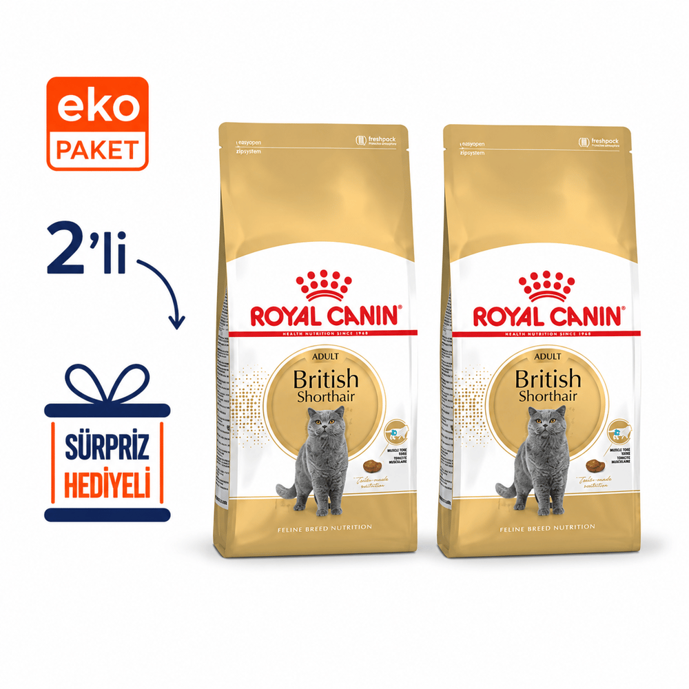 Royal Canin British Shorthair Yetişkin Kedi Maması 2 Kg X 2'li Eko Paket 