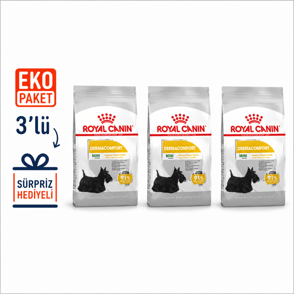 Royal Canin CCN Mini Derma Köpek Maması 3 kg X 3'lü Eko Paket