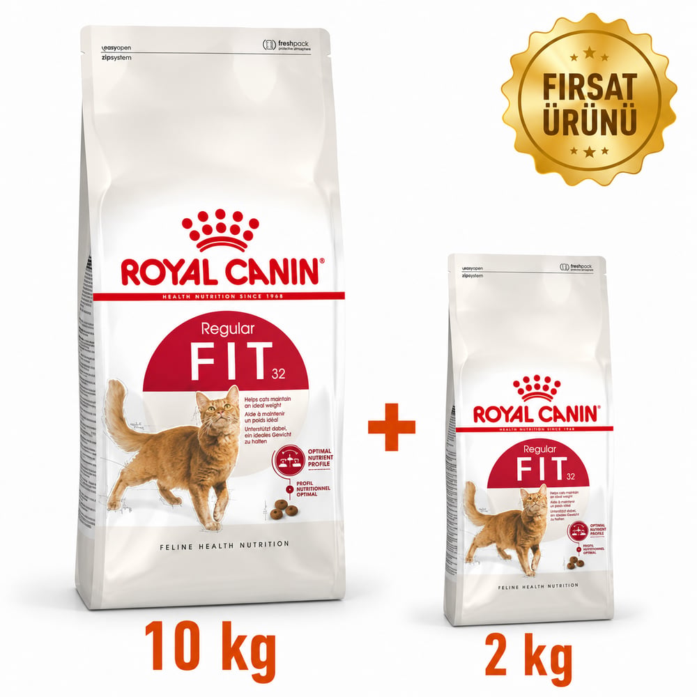 Royal Canin Fit 32 Kuru Kedi Maması 10 Kg + 2 Kg Fırsat Ürünü