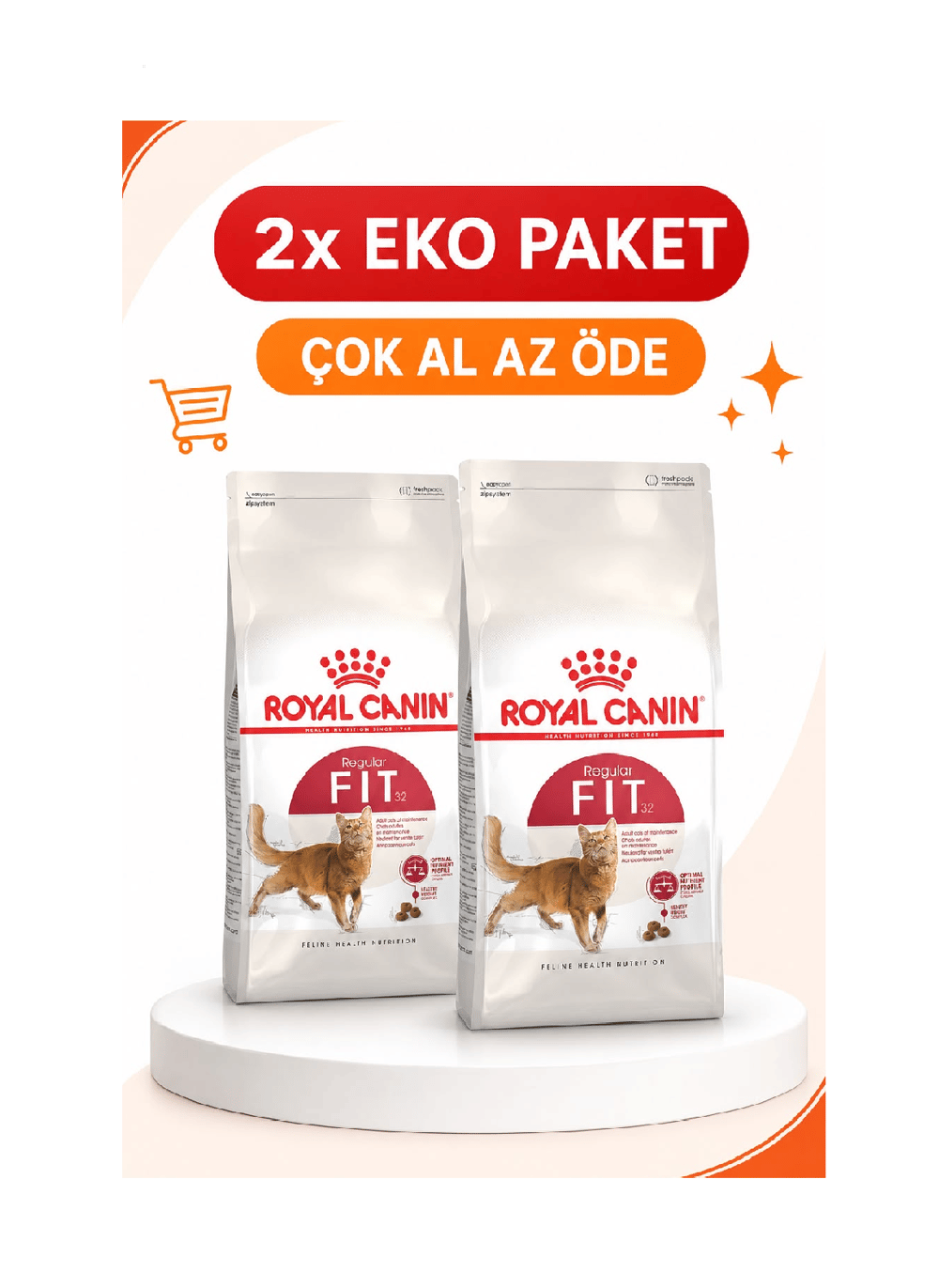 Royal Canin Fit 32 Kuru Kedi Maması 4 Kg X 2'li Eko Paket 