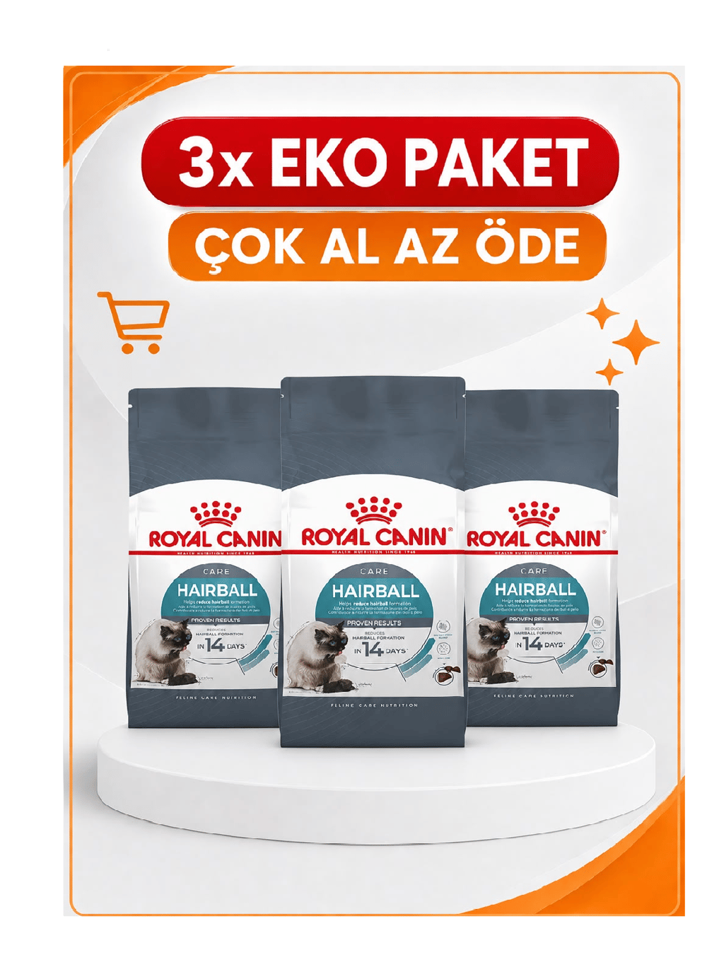 Royal Canin Hairball Care Kuru Kedi Maması 2 Kg X 3'lü Eko Paket