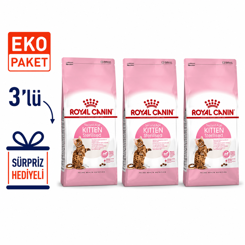 Royal Canin Kitten Sterilised Kısır Yavru Maması 2 Kg X 3'lü Eko Paket 