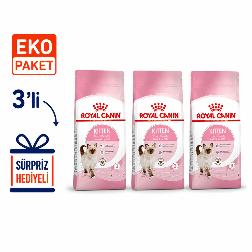 Royal Canin Kitten Yavru Kuru Kedi Maması 2 Kg X 3'lü Eko Paket 