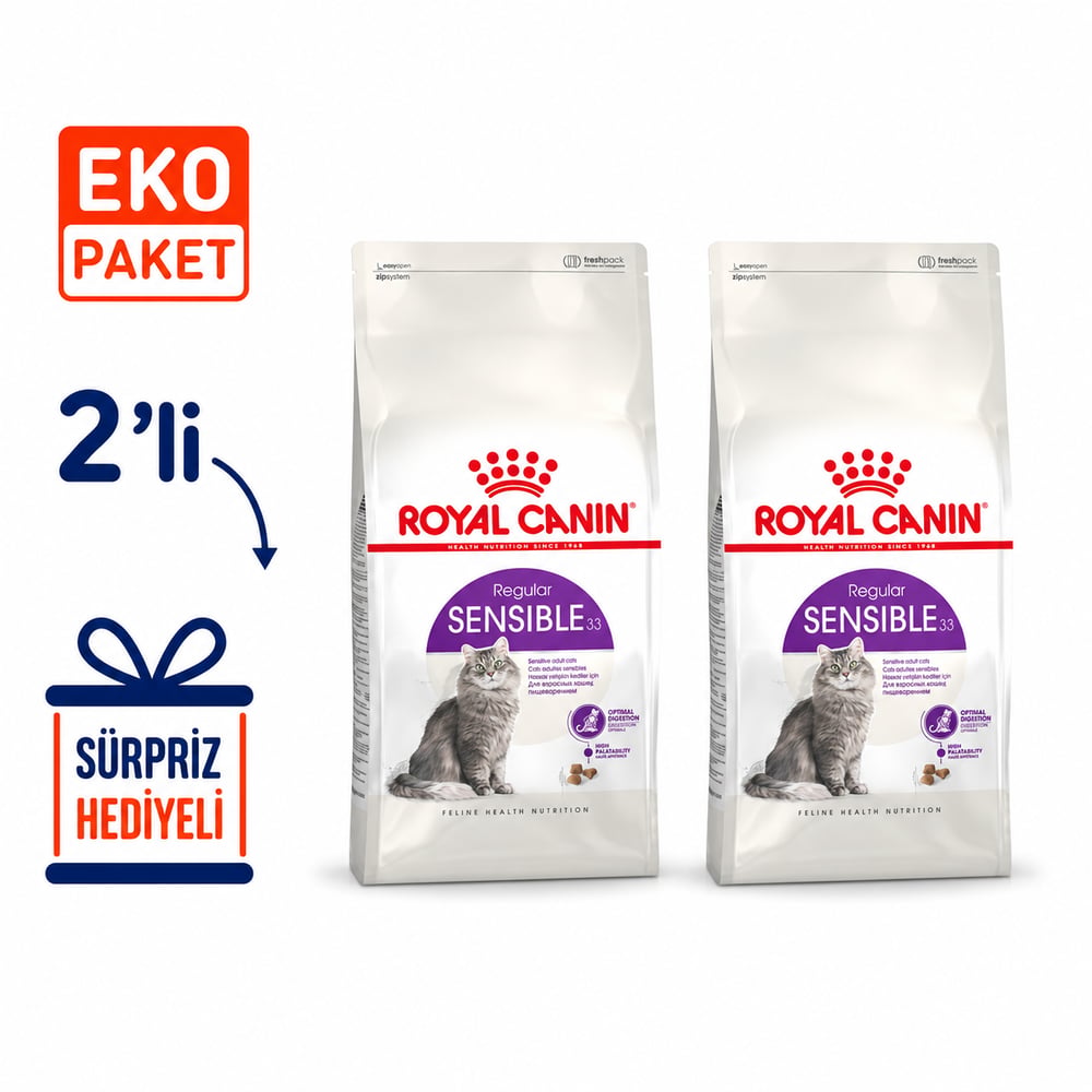 Royal Canin Sensible 33 Kuru Kedi Maması 2 Kg X 2'li Eko Paket 
