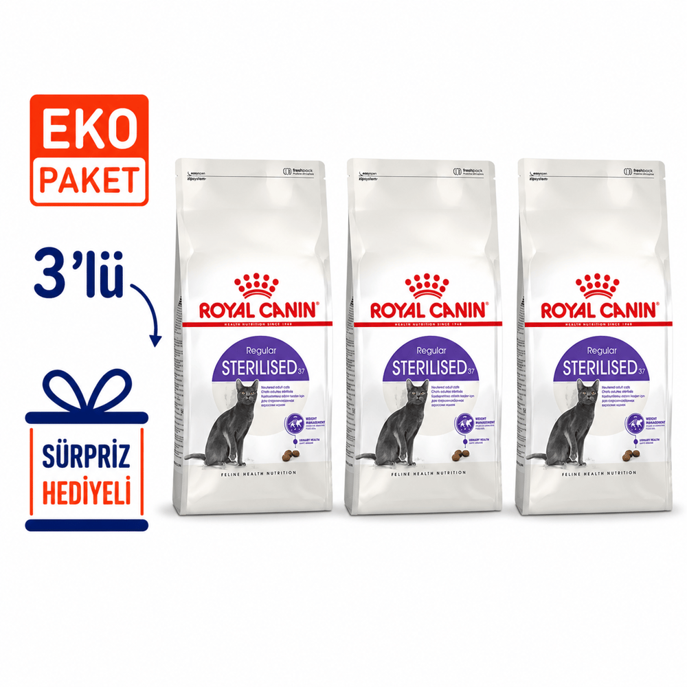 Royal Canin Sterilised 37 Kısırlaştırılmış Kedi Maması 2 Kg X 3'lü Eko Paket 