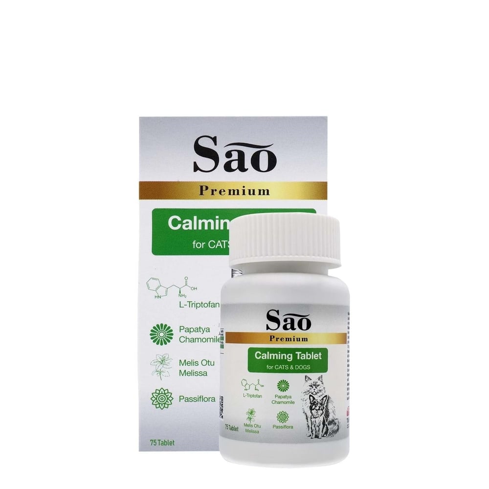 Sao Premium Calming Kedi Ve Köpekler Için Sakinleştirici Çiğnenebilir Tablet 75 Adet