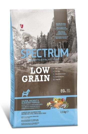 Spectrum Somon Hamsili ve Yaban Mersinli Mini ve Küçük Irk Düşük Tahıllı Yetişkin Köpek Maması 2,5kg