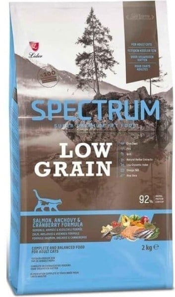 Spectrum Somonlu Hamsili ve Kızılcıklı Düşük Tahıllı Yetişkin Kedi Maması 2kg